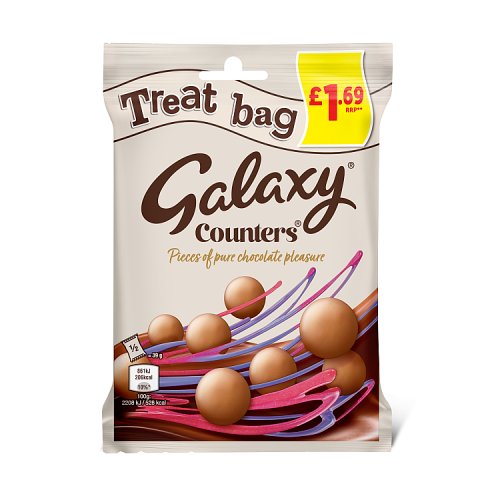 Galaxy Treat Bag Counters 78g PM £1.69 pack shot