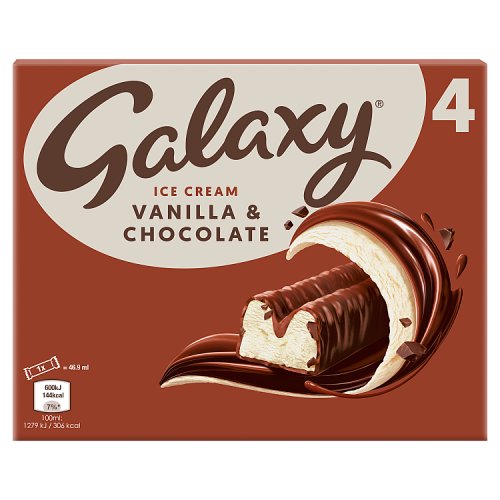 Galaxy Ice Cream Bar 4pk (4 x 40g) pack shot