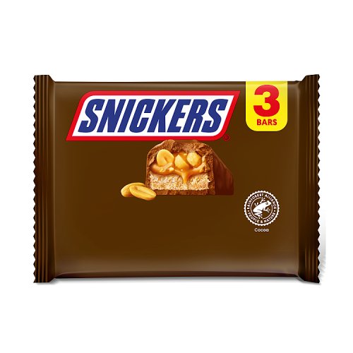 Snickers Chocolate Bars Multipack 3pk (3 x 40g) pack shot