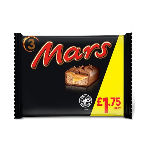 Mars Snack Size 3pk (3 x 39.4g) PM £1.75 pack shot