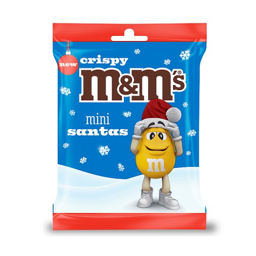 M&Ms Crispy Santa Mini Bag 55g pack shot