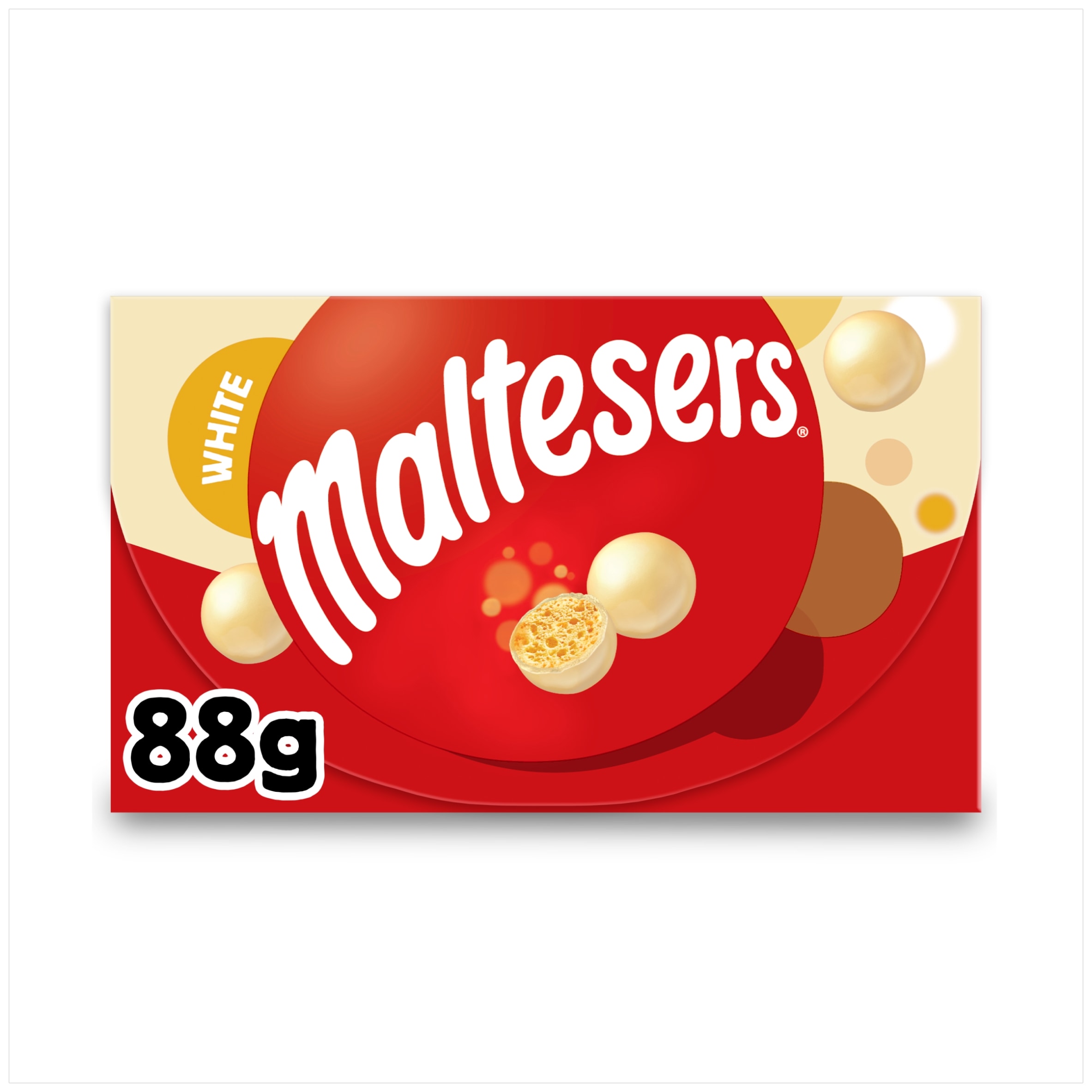 Maltesers White Standard Box 88g pack shot