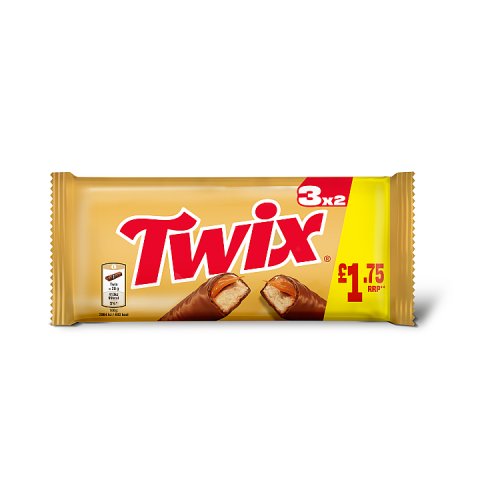 Twix Twin 3pk (3 x 40g) PM £1.75 120g pack shot
