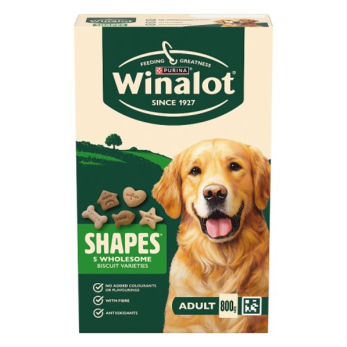 Winalot Shapes Dog Treat Biscuits 800g pack shot