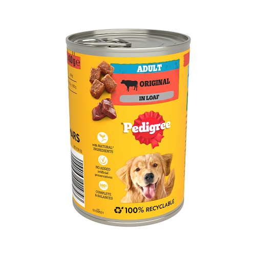 Pedigree Dog Tin Original In Loaf 400g pack shot