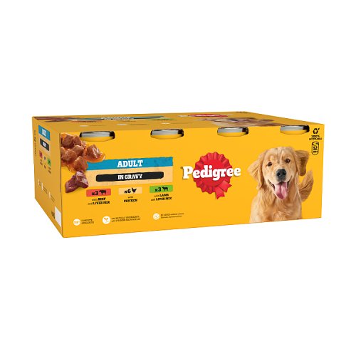 Pedigree Mixed Selection Gravy 12pk (12 x 400g) pack shot