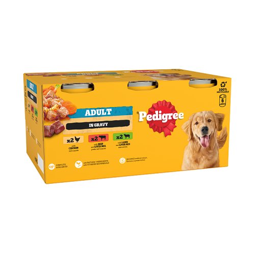 Pedigree Dog Tins Country Casseroles In Gravy (6 x 400g) pack shot