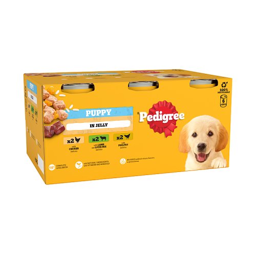 Pedigree Puppy Tins Mixed Selection In Jelly 6pk (6 x 400g) pack shot
