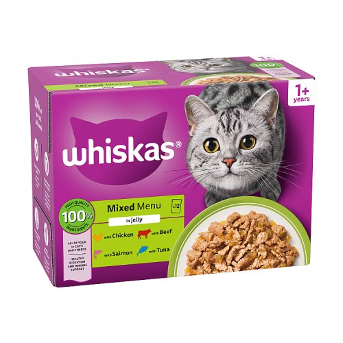 Whiskas Mixed Menu In Jelly 12 x 85g pack shot