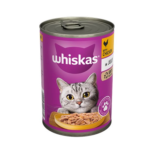 Whiskas 1+ Cat Tin With Chicken Jelly 400g pack shot