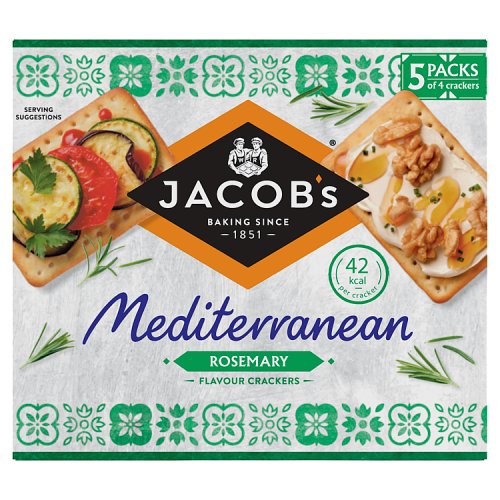 Jacobs Mediterranean Rosemary Crackers 190g pack shot