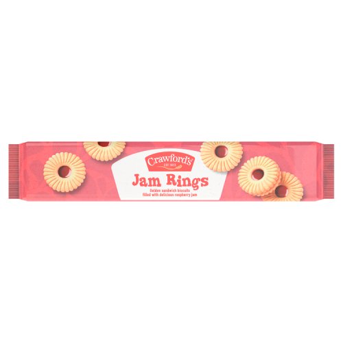 Crawfords Jam Rings 125g pack shot