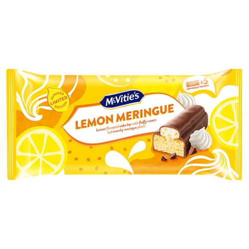 McVities Lemon Meringue Ltd Cake Bars 5pk 24.5g pack shot