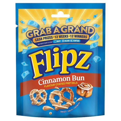 Flipz Pretzels Pouch Cinnamon Bun 90g pack shot