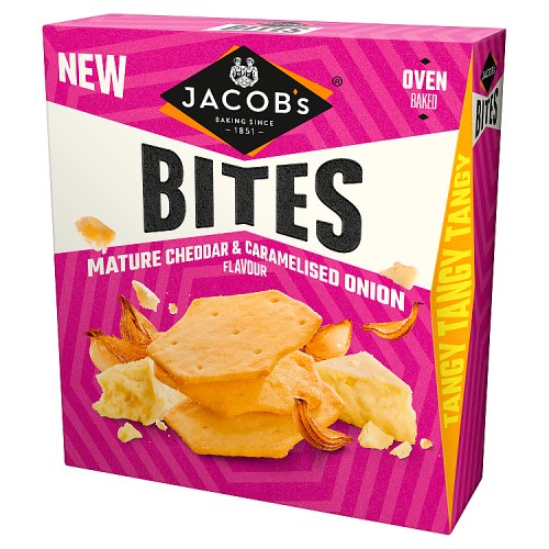 Jacobs Bites Mature Cheddar & Onion 125g pack shot