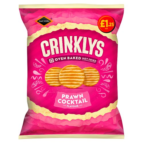 Jacobs Crinklys Prawn Cocktail PM £1.25 90g pack shot