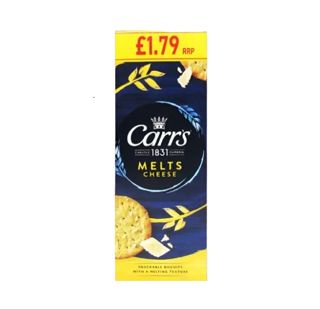 Carrs Crackers Cheese Melts PM £1.79 150g pack shot