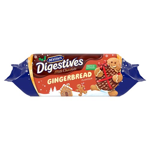 McVities Gingerbread Choco Digestive 266g pack shot