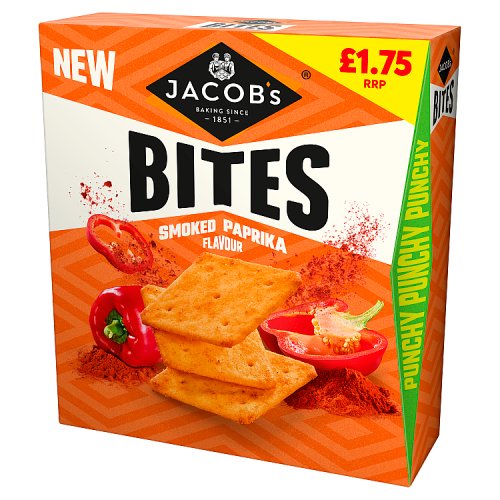 Jacobs Bites Smoked Paprika PM £1.75 125g pack shot