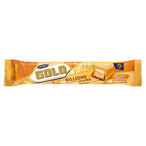 McVities Bar Gold Billions Wafer 39g pack shot