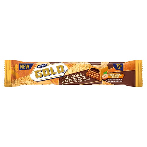McVities Bar Gold Billions Wafer PM 79p 39g pack shot