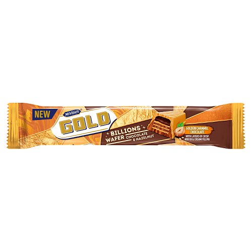 McVities Gold Billion Chocolate Hazlenut Wafer 39g pack shot
