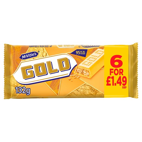 McVities Gold Biscuit Bars PM £1.49 110g pack shot