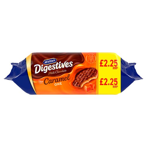 McVities Digestives Milk Chocolate Caramel One PM £2.25 250g pack shot