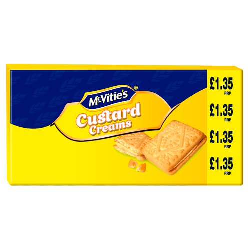 McVities Custard Creams PM £1.35 300g pack shot