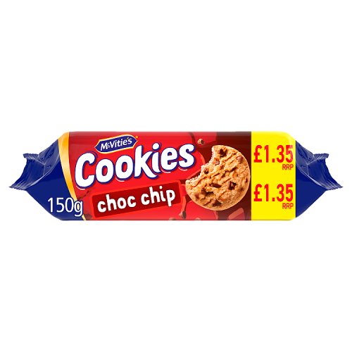 McVities Choc Chip Cookies PM £1.35 150g pack shot