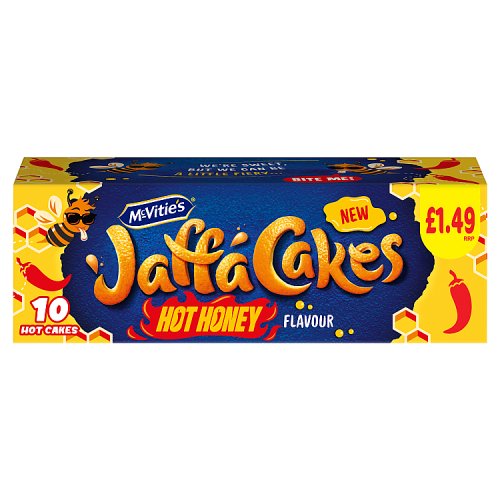 McVities Jaffa Cakes Hot Honey PM £1.49 110g pack shot