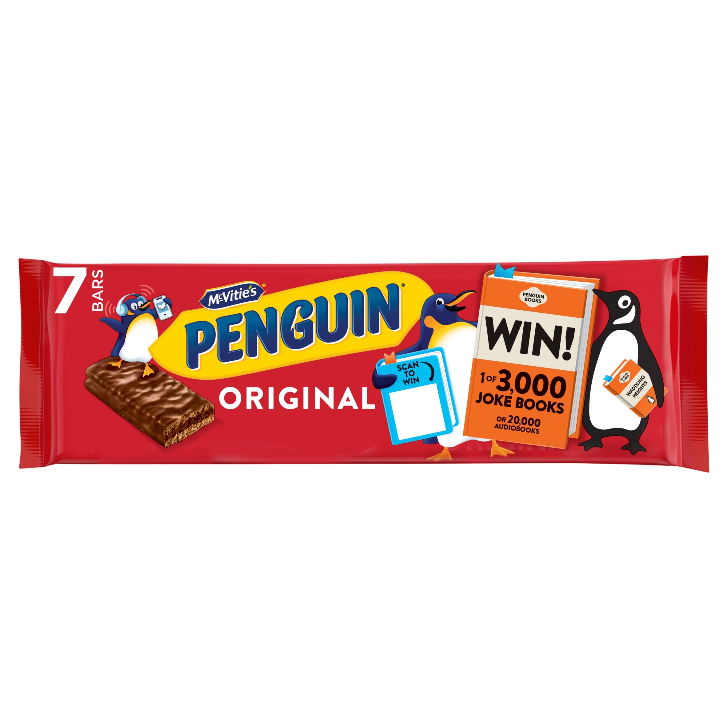 McVities Penguin Milkshakes Strawberry 7pk 172g pack shot