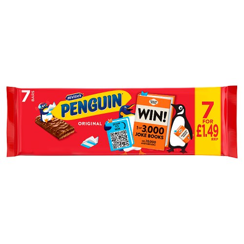 McVities Penguin Milk PM £1.49 7pk ( 7 x 22g) pack shot