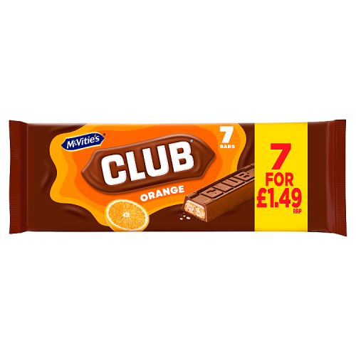 McVities Club Orange PM £1.49 7pk ( 7 x 22g) pack shot