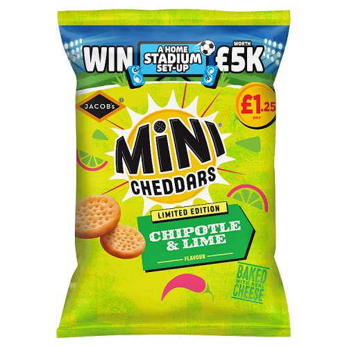 Jacobs Mini Cheddars Chipotle & Lime PM £1.25 90g pack shot