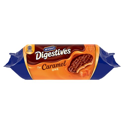 McVities Caramel Digestives 250g pack shot