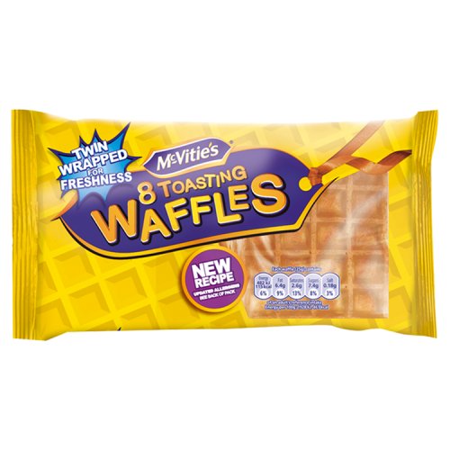 McVities Toasting Waffles 8pk 200g pack shot