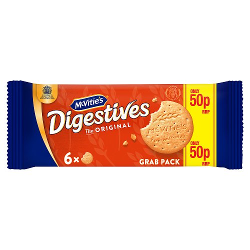 McVities Original Digestive Grab Pack PM 50p 90g pack shot