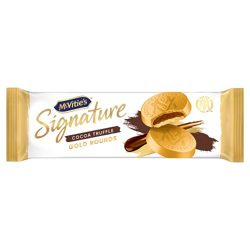 McVities Signature Cocoa Truffle Gold Rounds 109g pack shot