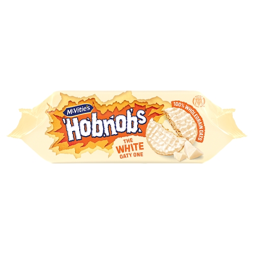 McVities White Chocolate Hobnobs 262g pack shot