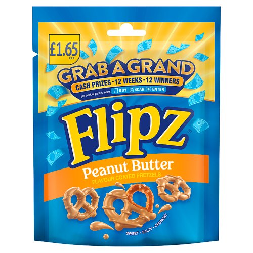 Flipz Peanut Butter PM £1.65 80g pack shot