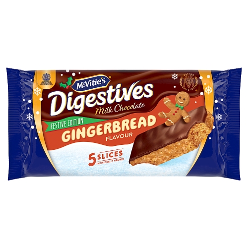 McVities Digestive Gingerbread Slices 5pk pack shot