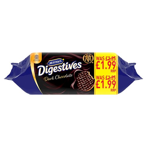 McVities Dark Chocolate Digestive PM £1.99 266g pack shot