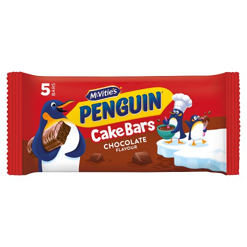 McVities Penguin Cake Bar 5pk 108.5g pack shot