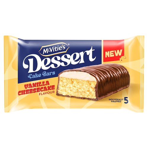 McVities Dessert Cake Bar Cheescake 5pk pack shot