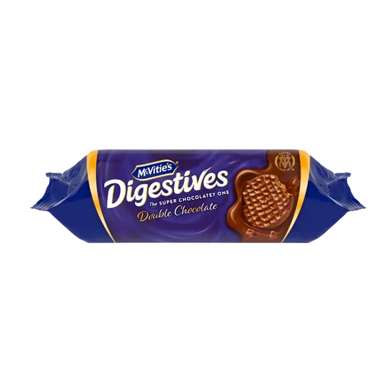 McVities Digestives Double Chocolate 250g pack shot