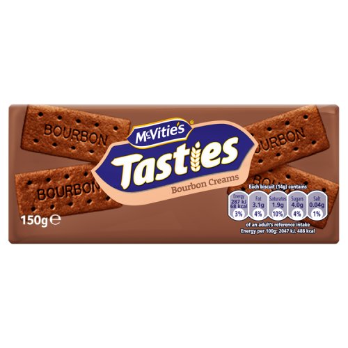 McVities Tasties Bourbon Creams 150g pack shot