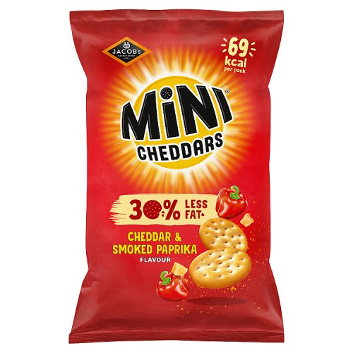 Jacobs Mini Cheddars Nibblies Cheddar & Paprika 115g pack shot