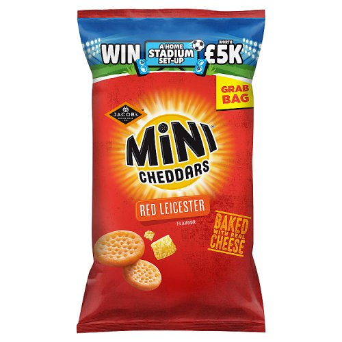 Jacobs Mini Cheddars Grab Bag Red Leicester 45g pack shot