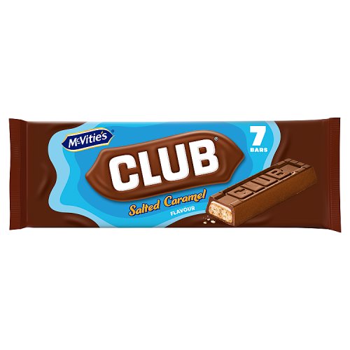 McVities Club Salted Caramel 7pk 161g pack shot